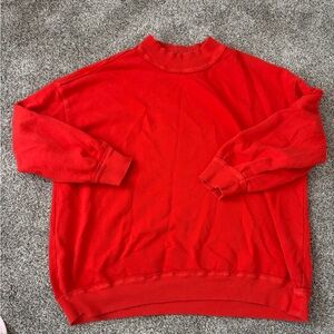 Free People Bright Red Sweatshirt